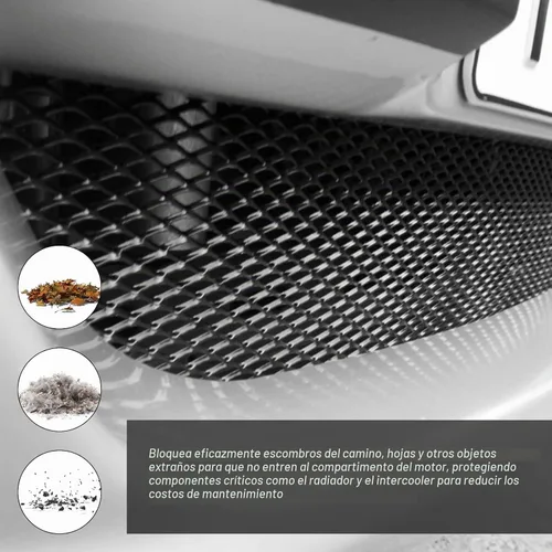 Vista 5 de Malla de rejilla para automóvil, 40 x 13 pulgadas, malla de aluminio multifuncional con orificio rómbico de 3 × 0.236 in, cubierta protectora