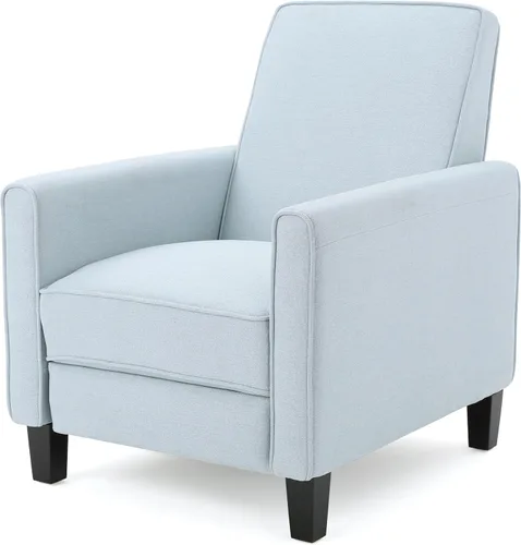 Vista 10 de Sillón de cuero reclinable Lucas, Azul oscuro
