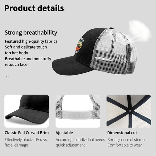 Vista 7 de devor Hats Pontoon Hair Don't Care Baseball Cap, Funny Baseball Caps for Women