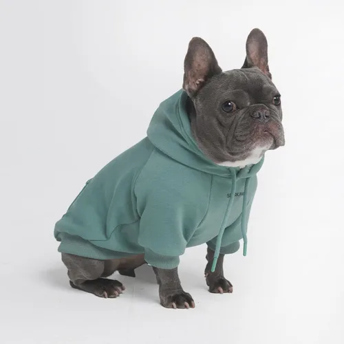 Vista 129 de Spark Paws Sudadera con capucha para perro, suéter de primera calidad para perros pequeños, medianos y grandes Trajes cálidos para bulldogs
