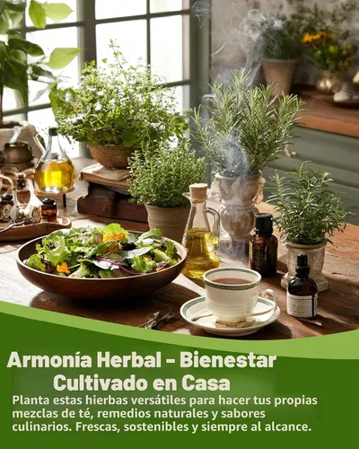 Vista 6 de 35 semillas de hierbas medicinales y de té para plantar, paquete variado