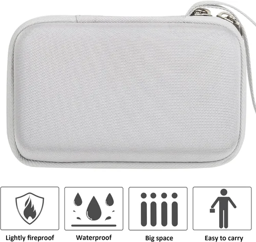 Vista 7 de khanka Estuche de viaje rígido de repuesto para etiquetadora NIIMBOT D101 de 0.4 a 1 pulgada, solo funda EVA Hard Shell, Mesh Pocket Accessory