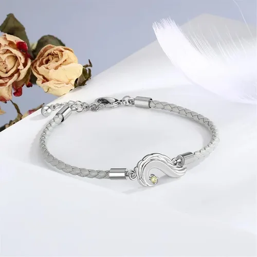 Vista 5 de Pulseras para parejas de novios, parejas, piedra natal y corazón con dije de promesa, novio, novia, marido, esposa, amigo, regalo de aniversario