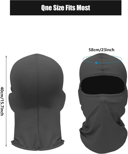 Vista 4 de SATINIOR 9 piezas de máscara de esquí para hombre, cubierta completa de la cara, protección solar UV, pasamontañas refrescante, polaina, bufanda