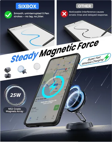 Vista 3 de for Samsung Galaxy S26 Ultra Case, Stand & Fit for MagSafe, Black