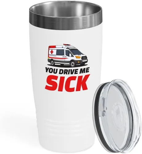Vista 8 de Ambulance Driver Black Viking Tumbler 20oz – I Drive The Wee Woo Bus – Hospitales EMT Pacientes Transportando Técnico Enfermo Apreciación Med
