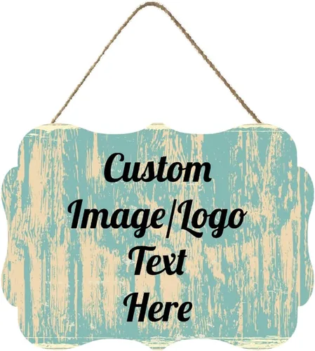 Vista 11 de Letrero de bienvenida de madera personalizado para puerta delantera, letrero personalizado para el hogar, decoración de puerta con imagen/texto COL-7