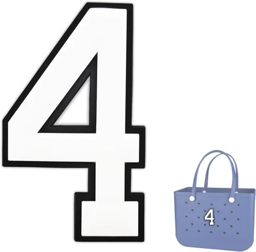 Vista 18 de Dijes para Bolsa Bogg, Accesorios Decorativos para Bolsa Bog, Inserto de Dije con Número para Bolsa de Playa de Goma Bog Original