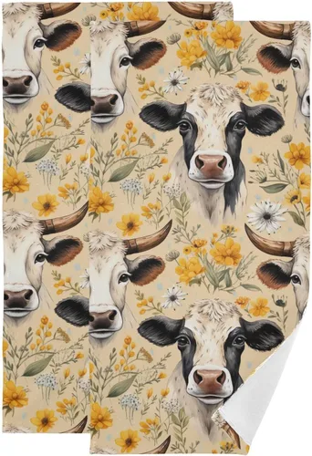 Vista 45 de Juego de 2 toallas de baño de color morado, remolques de mano de lobo, toallas de baño, toallas suaves y absorbentes para baño, cocina, gimnasio