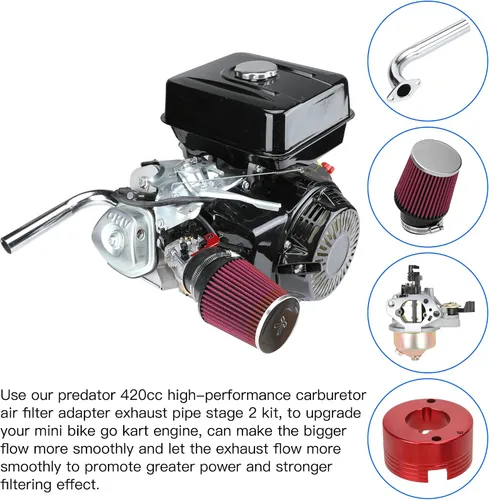 Vista 2 de YOXUFA 420cc Ensamblaje de Carburador Etapa 2 para Motor Predator 420 301cc 389cc GX390 GX270 GX240 Mini Bike Go Kart Piezas