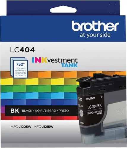 Vista 2 de Brother Cartucho de tinta negro genuino LC404BKYield INKvestment Tank - Rendimiento de página: 750