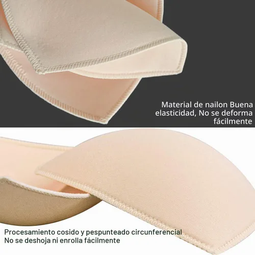 Vista 4 de URSMART Inserciones de almohadillas de brasier, inserciones de copas de sujetador, inserciones de brasier extraíbles transpirables para brasier beige