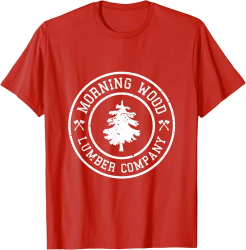 Vista 30 de Camiseta de madera de la mañana cómica Lumber Company Tee T-Shirt Negro