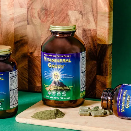 Vista 7 de HEALTHFORCE SUPERFOODS Vitamineral Green - Suplemento mineral para el apoyo inmunológico y tiroideo - Suplemento en polvo verde con ingredientes