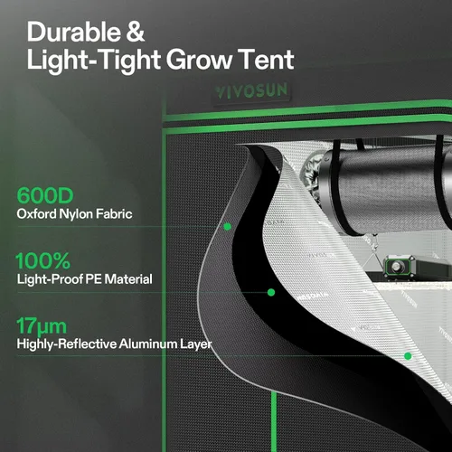 Vista 7 de VIVOSUN 2.7x2.7ft Grow Tent Kit 150W LED A22 WiFi Control Grow System