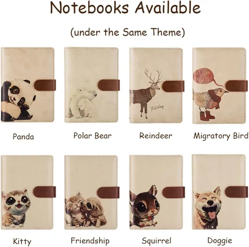 Vista 7 de ToiM Carpeta simple A6 para diario, cuaderno de cuero sintético, cuaderno de escritura, cuaderno suelto, cuaderno manual, bloc de notas, libros