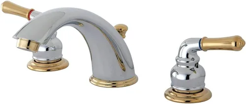 Vista 18 de Kingston Brass KB966 Grifo de baño de configuración ancha Magellan con desagüe automático al por menor, cobre envejecido