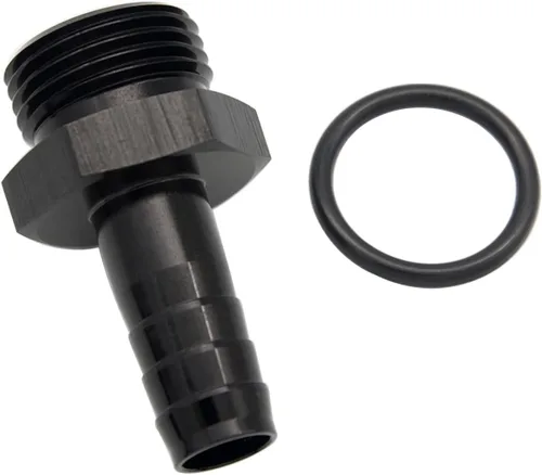 Vista 17 de Aluminio -4 AN ORB macho a 1/4 "(6.35mm) Barb Push On Manguera Adaptador Negro