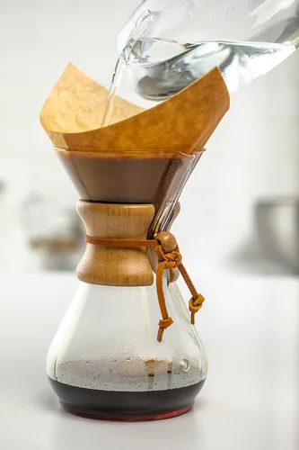 Vista 6 de Chemex FSU-100 Filtros de café plegados en forma cuadrada, naturales. Paquete de 100 unidades., Marrón