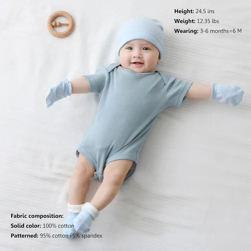 Vista 10 de Body de manga corta para bebé recién nacido, ropa de algodón de una pieza, 5 unidades, 0-12 meses