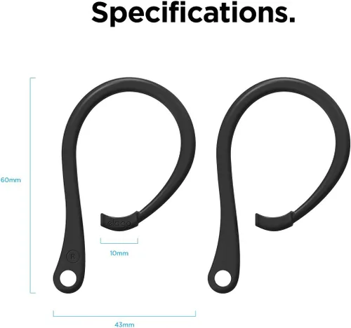 Vista 8 de elago Ganchos para las orejas diseñados para AirPods Pro 3 y Pro 2 y Pro, 4, 3, 2 y 1, accesorios para auriculares, antideslizantes, diseño Negro