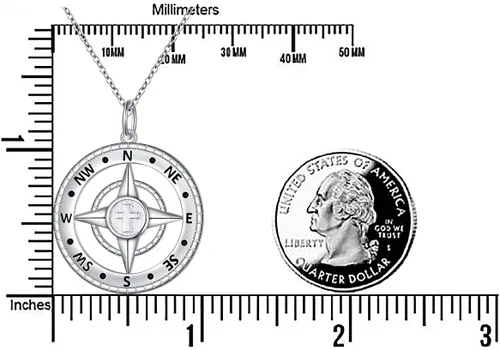 Vista 18 de Alphm Collar con colgante vikingo de plata esterlina S925 para hombres y mujeres, joyería de viaje para graduación, amistad, talismán, joyería
