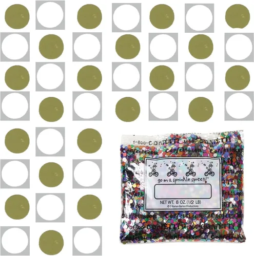 Vista 208 de Confetti Circle 1/4" Negro, Azul Marino Combo - 2 bolsas de media onza (1 oz) (8550/9971)
