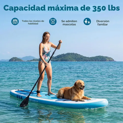 Vista 8 de Goplus Inflatable Stand Up Paddle Board w/SUP Paddleboard Accessories