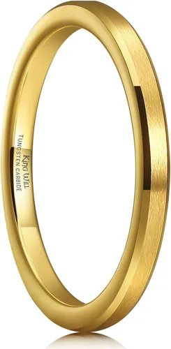 Vista 12 de King Will Anillo de tungsteno para hombres de King Will - Disponible en 6 mm a 10 mm, negro/plata, acabado mate, borde biselado pulido, ajuste
