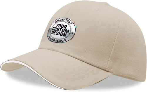 Vista 2 de Sombrero personalizado a granel Agregue su propio diseño aquí Sombreros personalizados Gorra de béisbol personalizada Hombres y mujeres