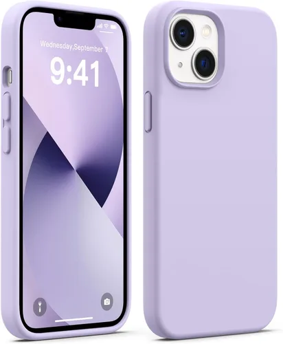 Vista 23 de AOTESIER Funda compatible con iPhone 13, [Serie Slim de silicona] Funda protectora de cuerpo completo a prueba de golpes con forro de microfibra