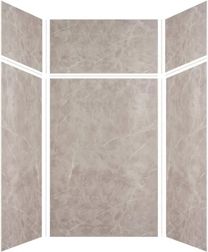 Vista 32 de Transolid EWKX363696-41 Expressions - Kit de pared de ducha de 6 paneles con extensión, 36 pulgadas de largo x 36 pulgadas de ancho x 96 pulgadas