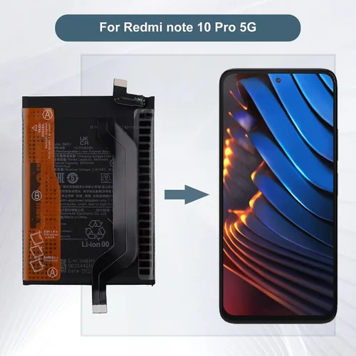 Vista 6 de Batería de repuesto BM57 compatible con Redmi Note 10 pro 5G/Poco X3 5G con herramientas
