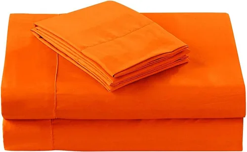Vista 4 de Perfect Fit Heavy Wight Juego de sábanas de algodón egipcio de 4 piezas, 100% algodón, bolsillo de 10.0 in
