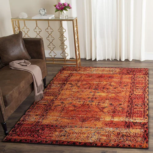 Vista 9 de SAFAVIEH Vintage Hamadan Collection - Alfombra de pasillo, 2.3 x 14 pies, naranja, diseño oriental tradicional persa, no desprende pelusa y de fácil
