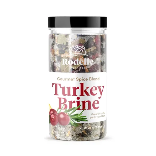 Vista 7 de Rodelle Gourmet Salmuera de Pavo, Frasco de 13 Oz, Bueno para un Pavo, Ingredientes Premium para Retener la Humedad Pavo, Cerdo, Pollo, Pescado