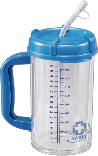 Vista 7 de Vakly - Jarra hospitalaria con aislamiento de doble pared y seguimiento de agua - Termo de 32 oz de capacidad para agua fría y caliente recargable