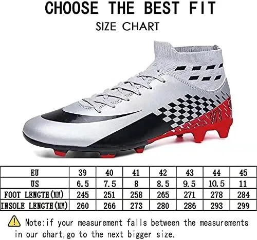 Vista 2 de Qzzsmy Tacos de fútbol deportivos para hombre zapatos de fútbol de alta calidad zapatos deportivos para niños grandes