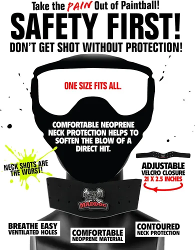 Vista 2 de Maddog® Protector de cuello para paintball y airsoft
