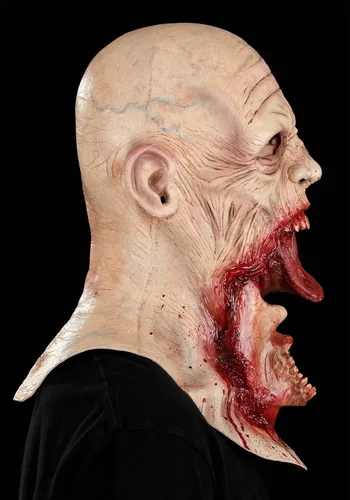 Vista 7 de Fun Costumes Máscara sin palabras para adultos Máscara de látex de Halloween con diseño moldeado, máscaras inmortales para disfraz de terror
