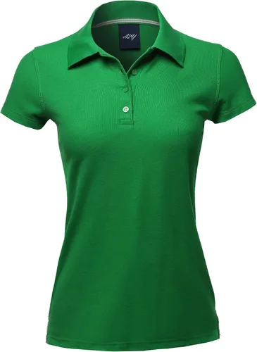 Vista 2 de A2Y Camisa polo básica casual Essentials de 4 botones para mujer, de algodón, piqué