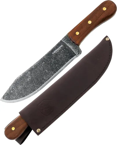 Vista 8 de Condor Tool & Knife - Cuchillo grande Huron Bushcraft - Hoja de acero de alto carbono 1095 - Construcción de espiga completa - Mango ergonómico