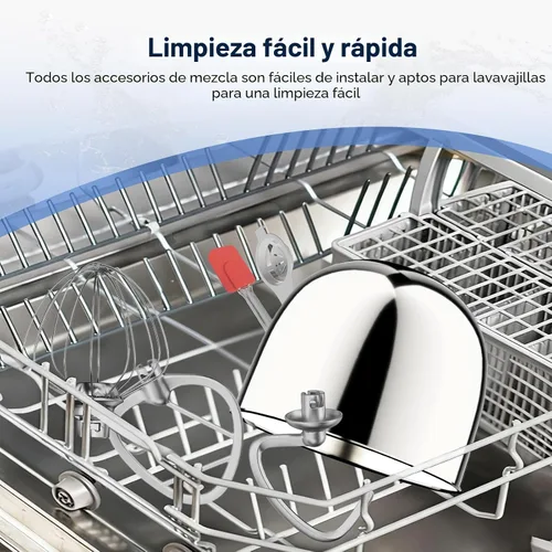 Vista 9 de Camic Batidora de pie, 4.2QT+5.3QT Mezclador eléctrico de dos tazones Negro
