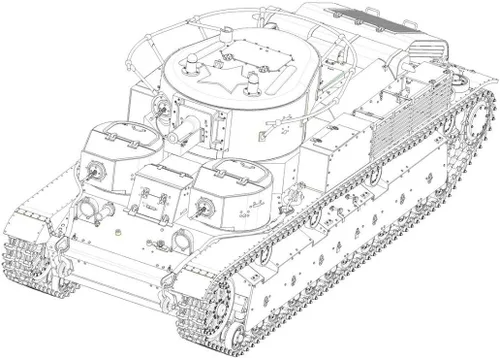 Vista 5 de Hobby Boss T-28 Tanque medio temprano soviético