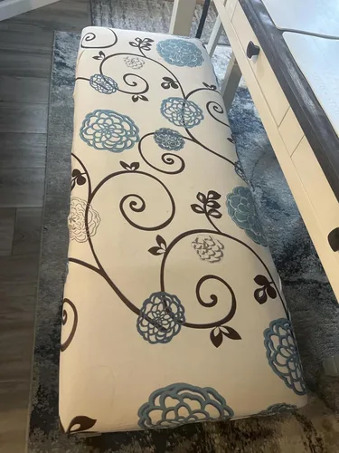 Vista 7 de SearchI Funda para banco de comedor, fundas largas elásticas y lavables para asiento de banco de banco rectangular, para comedor, sala de estar