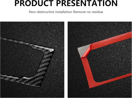 Vista 5 de Adhesivos para panel de CD de aire acondicionado para Audi A4 A5 S4 S5 RS4 RS5 Q5 accesorios de fibra de carbono interior pegatinas, estilo B
