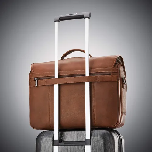 Vista 6 de Samsonite Flapover de cuero clásico, Solapa clásica de cuero