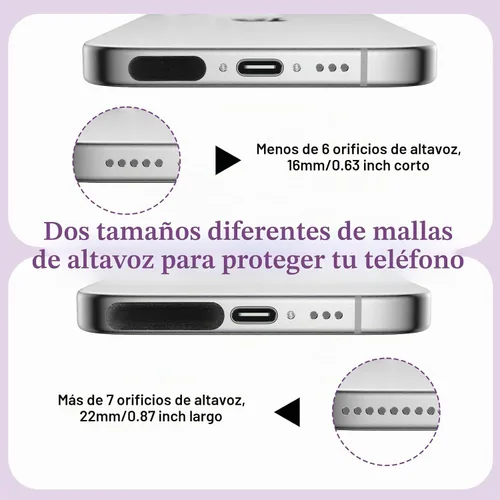 Vista 3 de 120 fundas para altavoces de teléfono, 2 tamaños de malla para altavoz de teléfono, cubierta de polvo universal para altavoz de teléfono