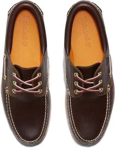 Vista 5 de Timberland Men's Authentic 3-Eye Lug Handsewn Boat Shoes Marrón
