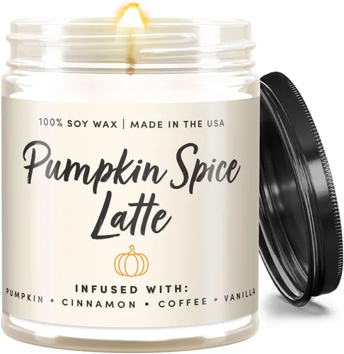 Vista 8 de Wax & Wit Velas de otoño perfumadas para el hogar, manzana, canela, clavo, naranja, regalo perfecto para decoración del hogar para otoño
